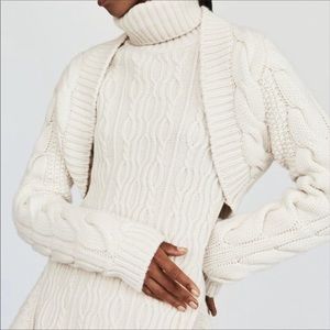 ZARA CASHMERE CABLE-KNIT BOLERO